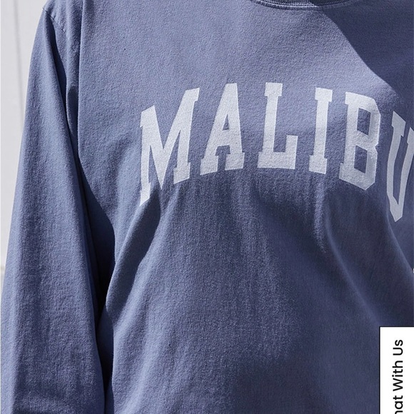 Brandy Melville John Galt Light Blue Malibu Long Sleeve T-Shirt - Picture 4 of 10
